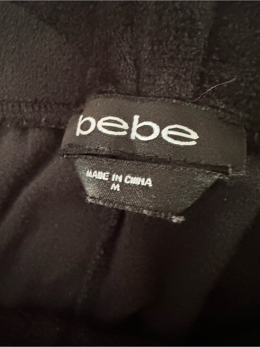 Velour bebe Black Jogger-Style Track Pants with Branded Label